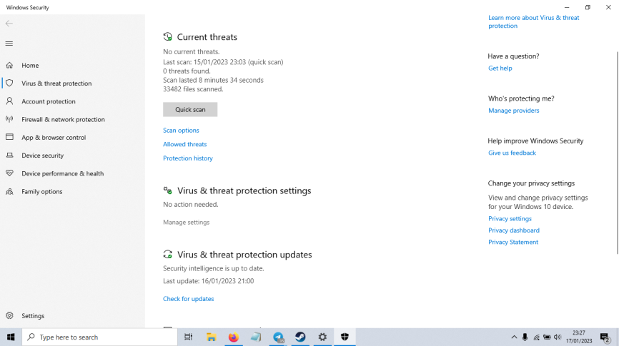 Pada opsi “Real Time Protection” nonaktifkan pada opsi tersebut untuk mematikan Antivirus Windows 10 untuk sementara waktu.